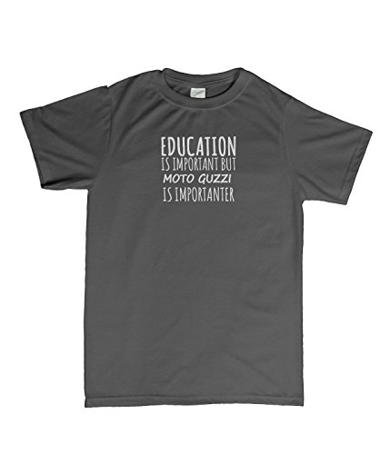 Education is Important But Moto Guzzi Is Importanter T-Shirt, Men's, Grey Small