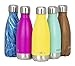 MIRA 12 oz Insulated Water Bottle - Slim Stainless Steel Cola Shape Thermos - Double Wall Hot & Cold Flask (24Hr Cold/12Hr Hot) - Lemon Yellow