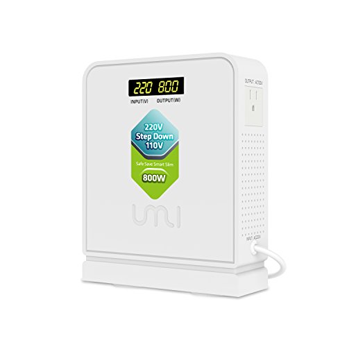 umi Step Down Voltage Converter 800Watts 220V to 110V for US appliances to be used in EURO and China