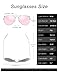 Retro Polarized Sunglasses for Women UV Protection Fashion Sun Glasses with Case 58MM(Silver, Pink Mom)
