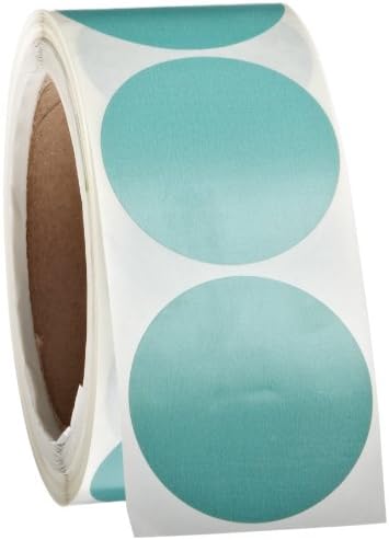 Roll Products 119-0006 Adhesive Dot Label, 2" Diameter, For Inventory and Marking, Fluorescent Green (Roll of 500)