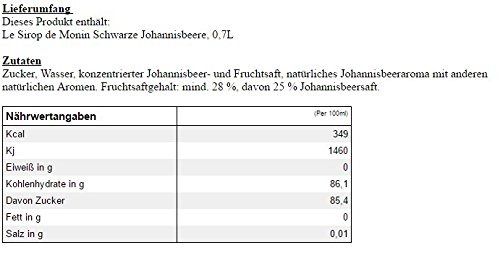 Monin Beeren Set (6 x 0.7l Flaschen: Brombeere, Schwarze Johannisbeere, Erdbeere, Heidelbeere, Himbeere, Cranberry) – Bild 4