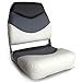 Leader Accessories Premium Folding Boat Seat White/Gray/Charcoal