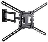 VideoSecu 24" Long Arm TV Wall Mount Low Profile Articulating Full Motion Cantilever Swing Tilt wall bracket for most 22" to 55" LED LCD TV Monitor Flat Screen VESA 200x200 400x400 up to 600x400mm MAH