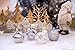 Valery Madelyn 24ct 60mm Frozen Winter Silver White Shatterproof Christmas Ball Ornaments Decoration,Themed with Tree Skirt(Not Included)