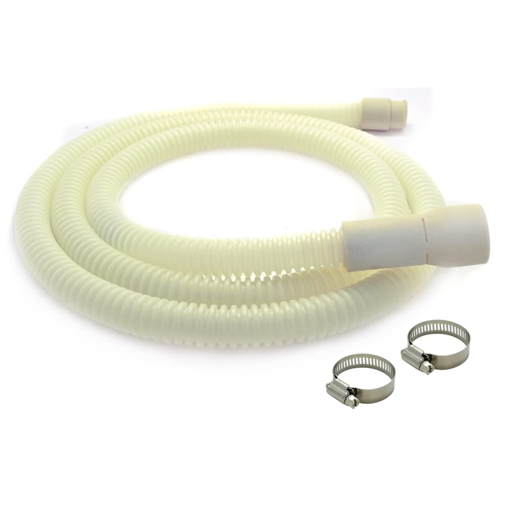 Dishwasher Drain Hose Extension - 6 Ft Discharge Hose - Corrugated and Flexible Dishwasher Drain Hose Replacement with Clamp by TT FLEX
