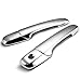 For Ford Mustang 2pcs Exterior Door Handle Cover without Passenger Keyhole (Chrome)