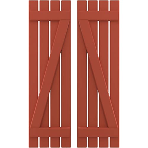 Ekena Millwork ARW102SB415X69CLH Americraft Four 2 Exterior Real Wood Spaced Bo…