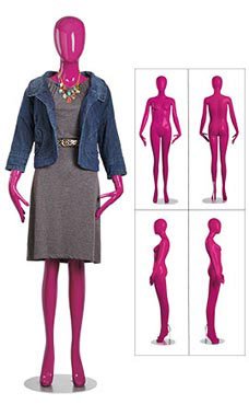 1pc, Female Hot Pink Fiberglass Mannequin