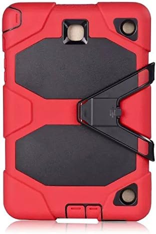 Galaxy Tab A 9.7 Case, T550 Case，Lanstyle Defender Armor Heavy Duty Military Rugged with Kickstand Full Body Protective Case for Samsung Galaxy Tab A 9.7 inches [SM-T550] (red)