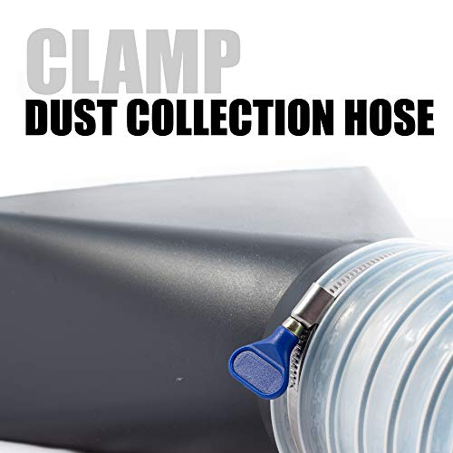 4 Inch Thumb Screw Key Adjustable 304 Stainless Steel Hose Clamps, Pipe Clamp, Worm Gear Clamps, Dryer Vent Clamp, Dust Collection, Automotive, RV Clamp 5 pack (4" Hose Clamp)