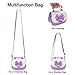 Hipiwe Little Girls Crossbody Purses for Kids - PU Leather Cute Crossbody Shoulder Bags Bowknot Children Handbag for Baby Girls (Purple+White)