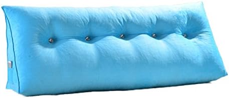 ANDEa Triangle Solid Color Bedside Double Big Cushion, Household Sofa Bed Pillow Waist Back Cushion Soft Pack Office Backrest Waist Protection Neckguard 90-120cm Originality ( Color : #4 , Size : 90*20*50CM )