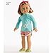 Simplicity 8190 American Girl 18'' Doll Beach Clothing Sewing Patterns