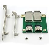CableDeconn Dual Mini SAS SFF-8088 To SAS36P SFF-8087 Adapter In PCI bracket