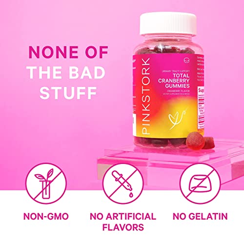 Pink Stork Total Cranberry Gummies Urinary Tract Health Support, UTI