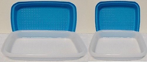 Tupperware Season-Serve Container Reg & Jr Marinade Set Blue