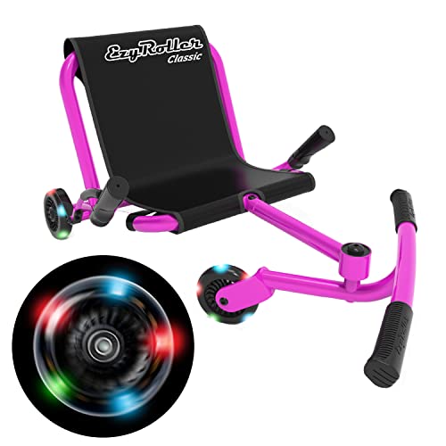 EzyRoller Classic Ride On Scooter for Kids Ages 4+ Pink LED