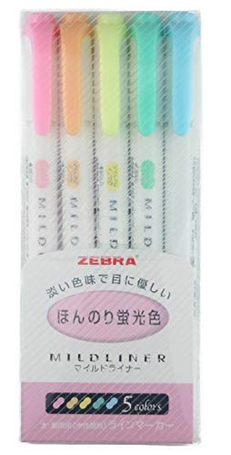 Zebra MILDLINER WKT7-5C (5-Color Set) 2pack with MIYABI stationery store original gift package[5Cx2] - Thumbnail 2