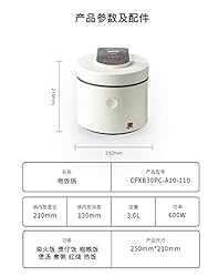 SanYuan Rice Cooker w/Ceramic Inner Pot, 3L