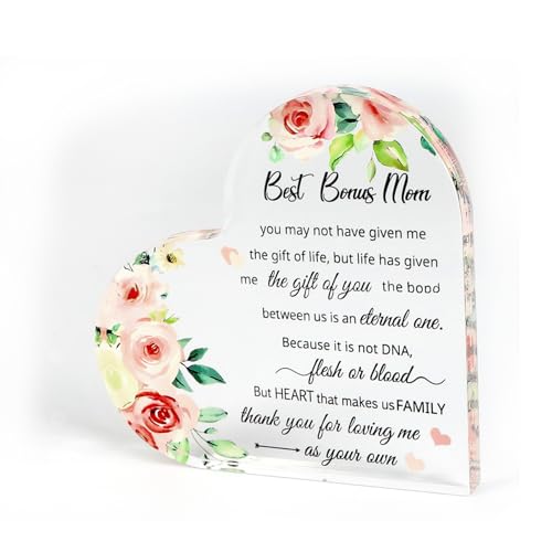 Acrylic Plaque, Acrylic Ornaments for Mom, With Floral Patterns and Words Expressing Gratitude and Love,Gifts for Mum,Mum Birthday Gifts,Gifts for Her,Presents for Mum,Mum Gifts for Birthday