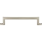 Campaign Bar Cabinet Pull - 5" Center-to-Center in Brushed Nickel