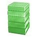 Argos R3115 Green Polypropylene 81 Place Microcentrifuge Tube Freezer Storage Box with Clear Lid for 0.5/1.5/2.0mL Microcentrifuge Tubes (Pack of 5)