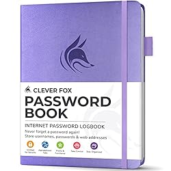 Clever Fox Password Book with alphabetical