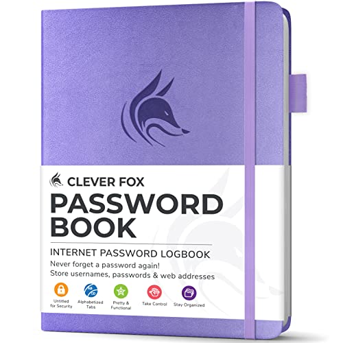 Clever Fox Password Book with alphabetical