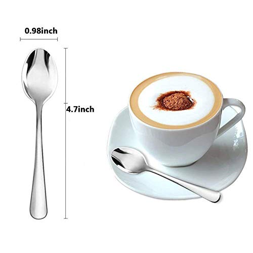 Demitasse Espresso Spoons Set of 8, Mini Coffee Spoon, 18/10 Stainless