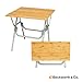 Beckworth & Co. HalfFlip Bamboo Portable Outdoor Picnic Folding Table with Adjustable Height - Square