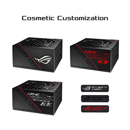 ASUS ROG Strix 550W Gold PSU, Power Supply (ROG heatsinks, Axial-tech Fan Design, Dual-Ball Fan Bearings, 0dB Technology, 80 Plus Gold Certification, Fully Modular Cables, 10-Year Warranty)