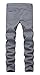 Men's Dark Grey Skinny Ripped Slim Fit Stretch Designed Destroyed Denim Jeans