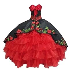 Sweetheart Organza Ruffles Lace up Quinceanera Prom