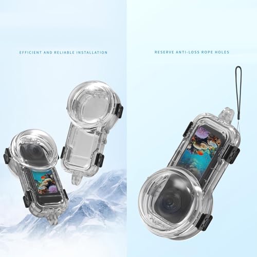 Invisible Dive Housing Case for Insta360 X5, 60m Depth Resistant to Scratches and Drops, Waterproof Case for Insta 360 X5