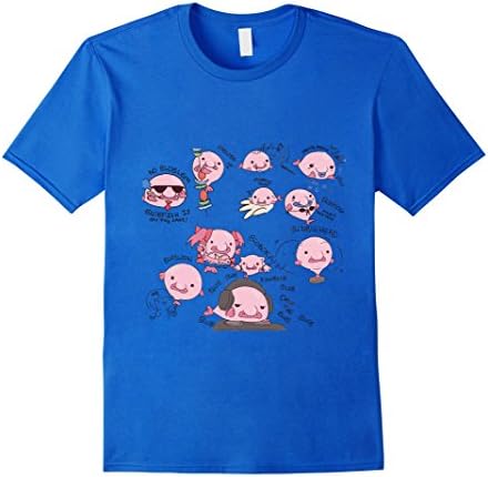 Men's Blobfish playing funny T-shirt XL Royal Blue
