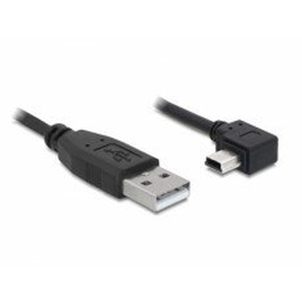 DELOCK 82680 Kabel USB 2.0-A Male to USB mini-B 5-Pin Male Angled Black 0,5m