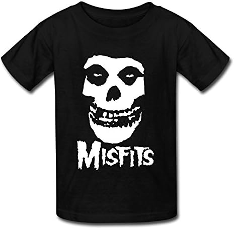 Ambom Youth Misfits Kids Boys And Girls 100% Cotton T-Shirt S Black
