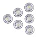 Battery Powered Tap Light Push Light, Bright Stick on Led Touch Night Light for Closet, Cabinet, Trunk, White Light 6-Pack