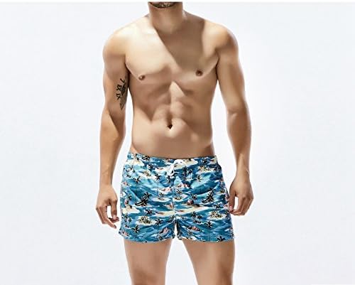 OUOK Men's New Sport Shorts Pants Summer Hot Handsome Boy Quick Dry Popular Colorful Print Sexy Swimming Beach Short