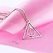 GeeVen 4 Piece Necklace Bracelet with The Deathly Hallows Golden Snitch Time Turner Chain Pendant Necklace for Harry Inspired Fans Gifts Collections