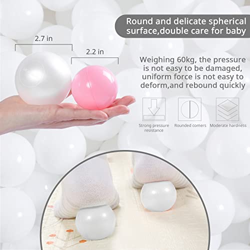 Heopeis Ball Pit Balls 2.7inch Plastic Ball Play Balls BPA Free