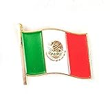 Mexico Waving Flag Lapel Pin Country Made of Metal Souvenir