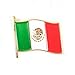 Mexico Waving Flag Lapel Pin Country Made of Metal Souvenir