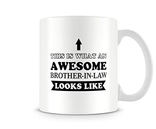 Behind The Glass - Awesome Brother-in-Law - Printed Funny Mug - Great Gift/Present Idea, Ceramic, 11fl.oz.