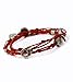 Heart & Hamsa Multi Charms Double Wrapping Handmade Bracelet in Red for Love and Happiness