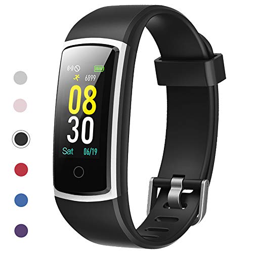 YAMAY Fitness Tracker with Blood Pressure Monitor Heart Rate Monitor Watch,IP68 Waterproof Activity Tracker 14 Modes Smart Watch with Step Counter Sleep Tracker,Fitness Watch for Women Men (Black) (Best Heart Rate And Blood Pressure Monitor)