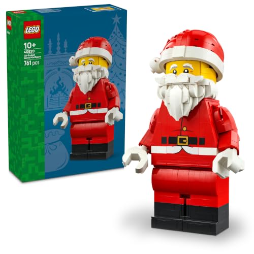 LEGO Grosse Weihnachtsmann-Minifigur - Feierlicher Modellbausatz fuer Kinder mit Weihnachtsmann Figur - Weihnachtliche Deko fuer das Regal - Geschenk Idee fuer Jungen & Maedchen ab 10 Jahren - 40820