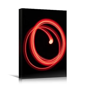 signwin Canvas Wall Art Red Light Art Abstract...