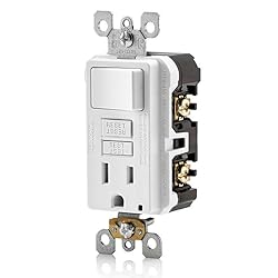 Leviton GFCI Switch Outlet Combo, 15 Amp, Self